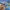 Big water park with lots of slides, featuring family on water float going down big blue water slide with heir arms raised in the air