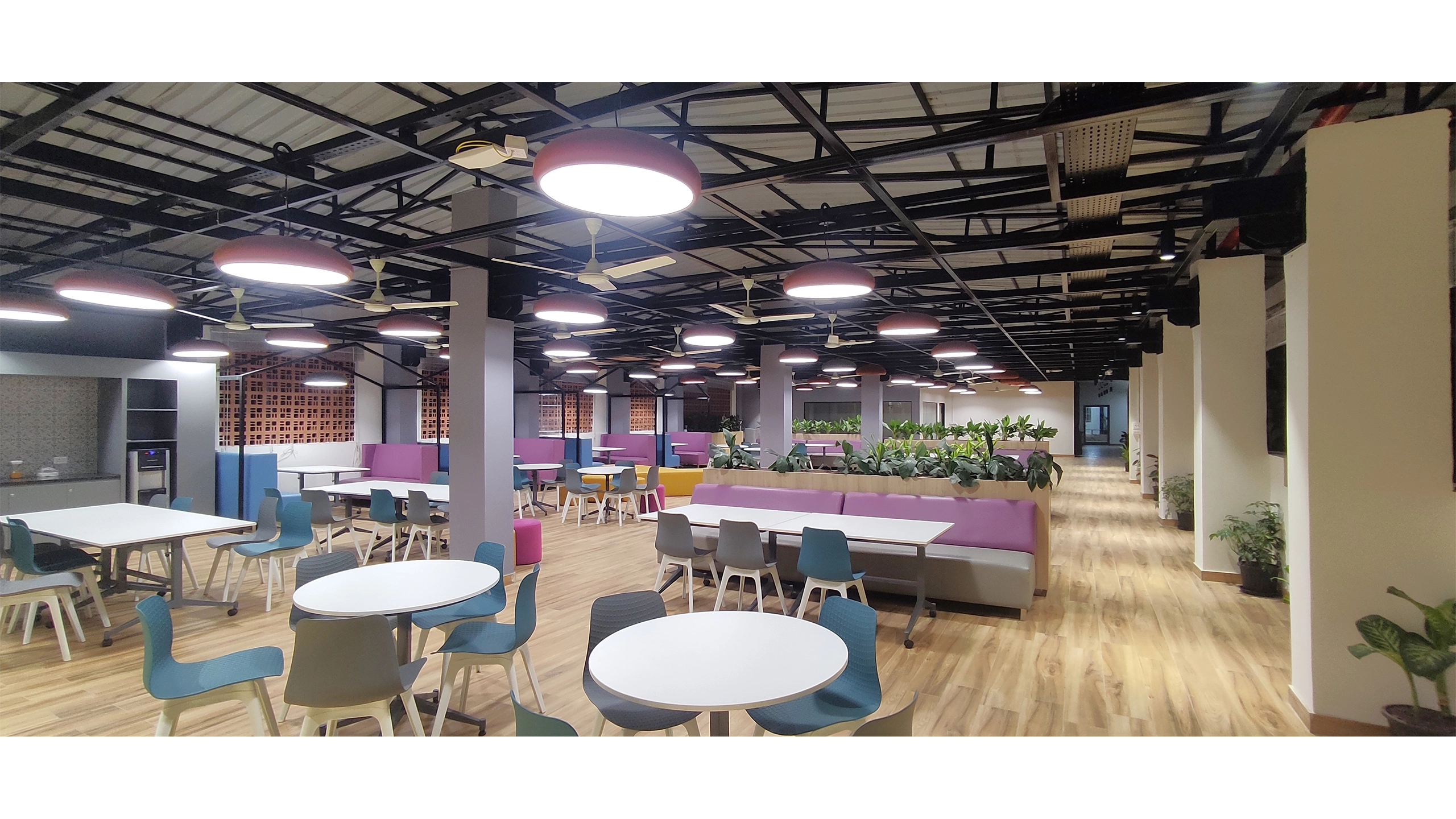 Relaxed and colourful office space