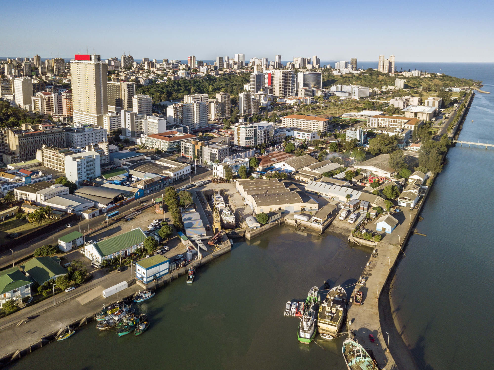 Aerial View Of Maputo Capital City Of Mozambique Africa