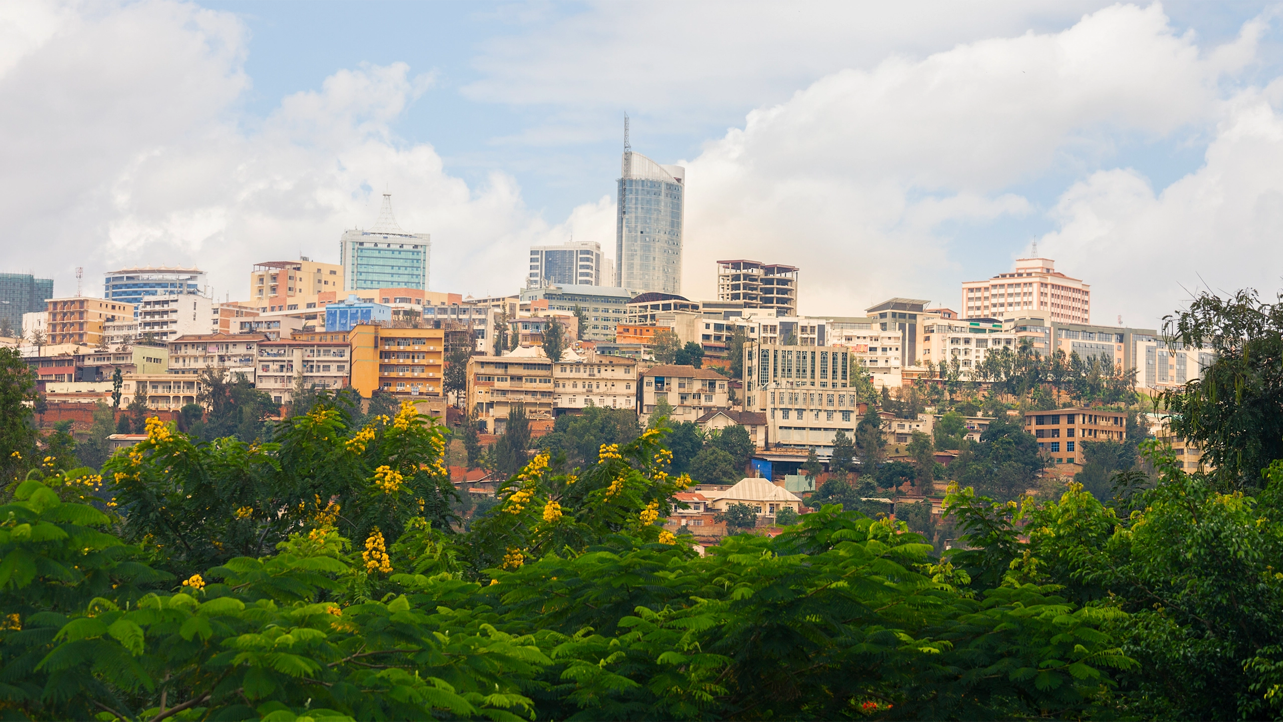 Panoramic View At The City Business District Of Kigali Rwanda