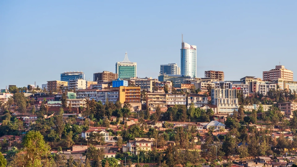 Panoramic View At The City Business District Of Kigali Rwanda